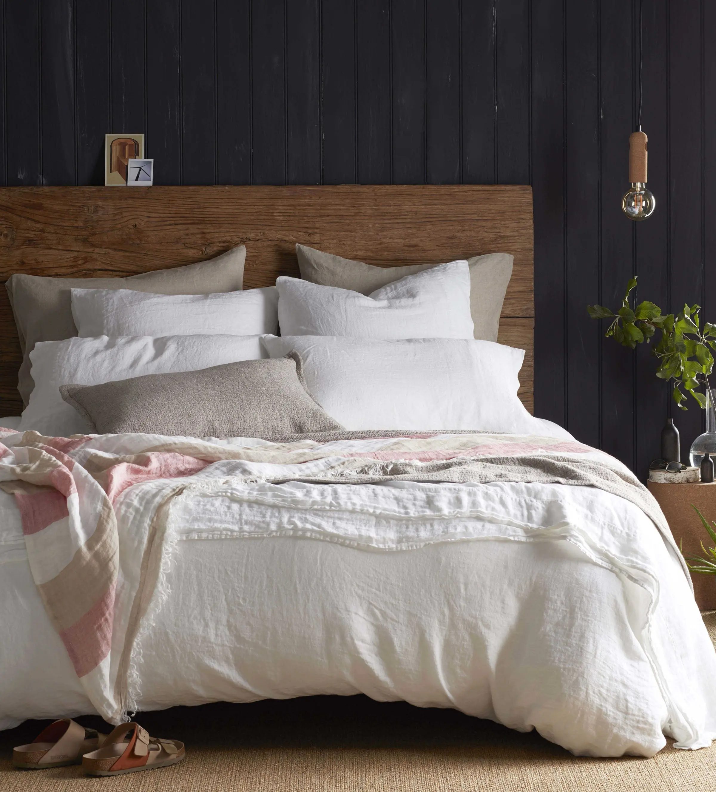 White Organic 100% Hemp Fitted Sheet