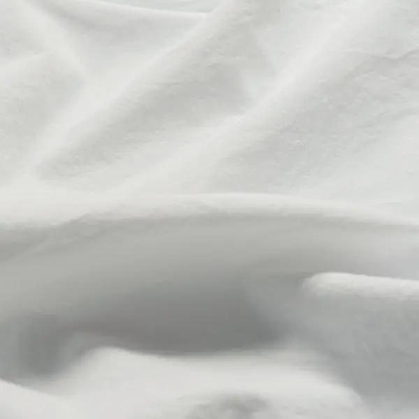 White Washed Cotton Percale Fitted Sheet - Image 2