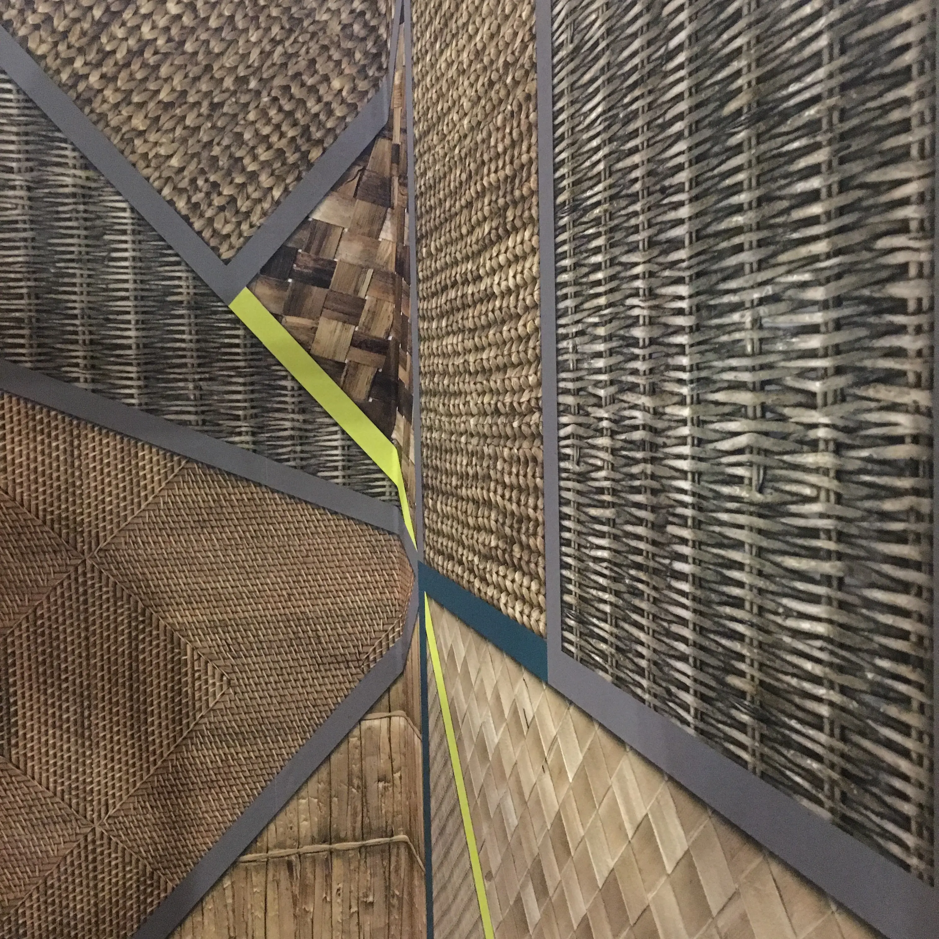 Wicker Geometric Mural Wallpaper - Image 4