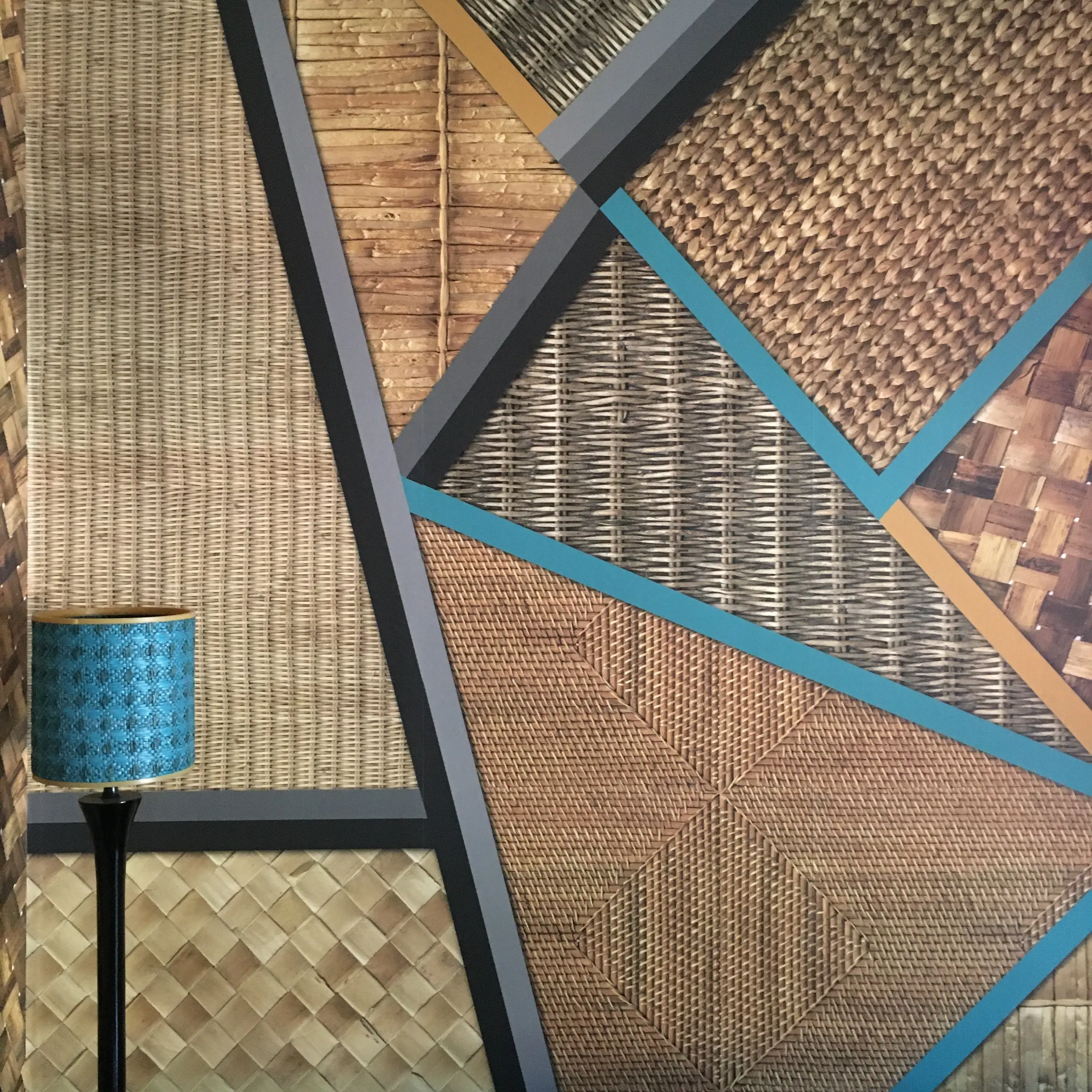 Wicker Geometric Mural Wallpaper - Image 5