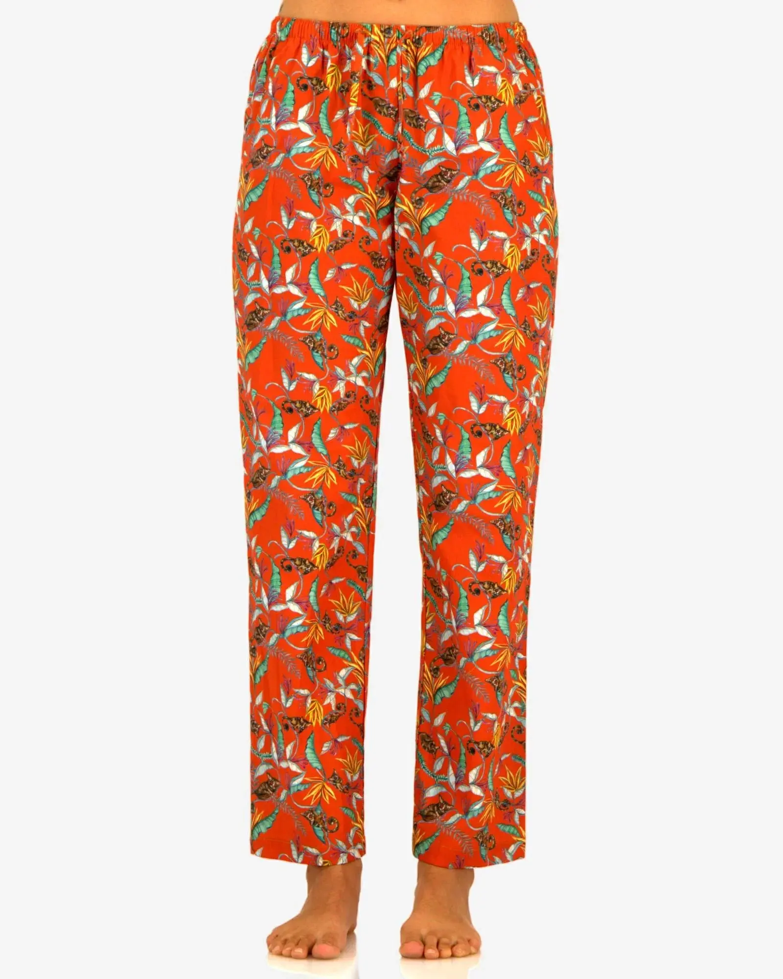 Night Monkeys Orange Women's Pyjama Trouser Set - Image 6