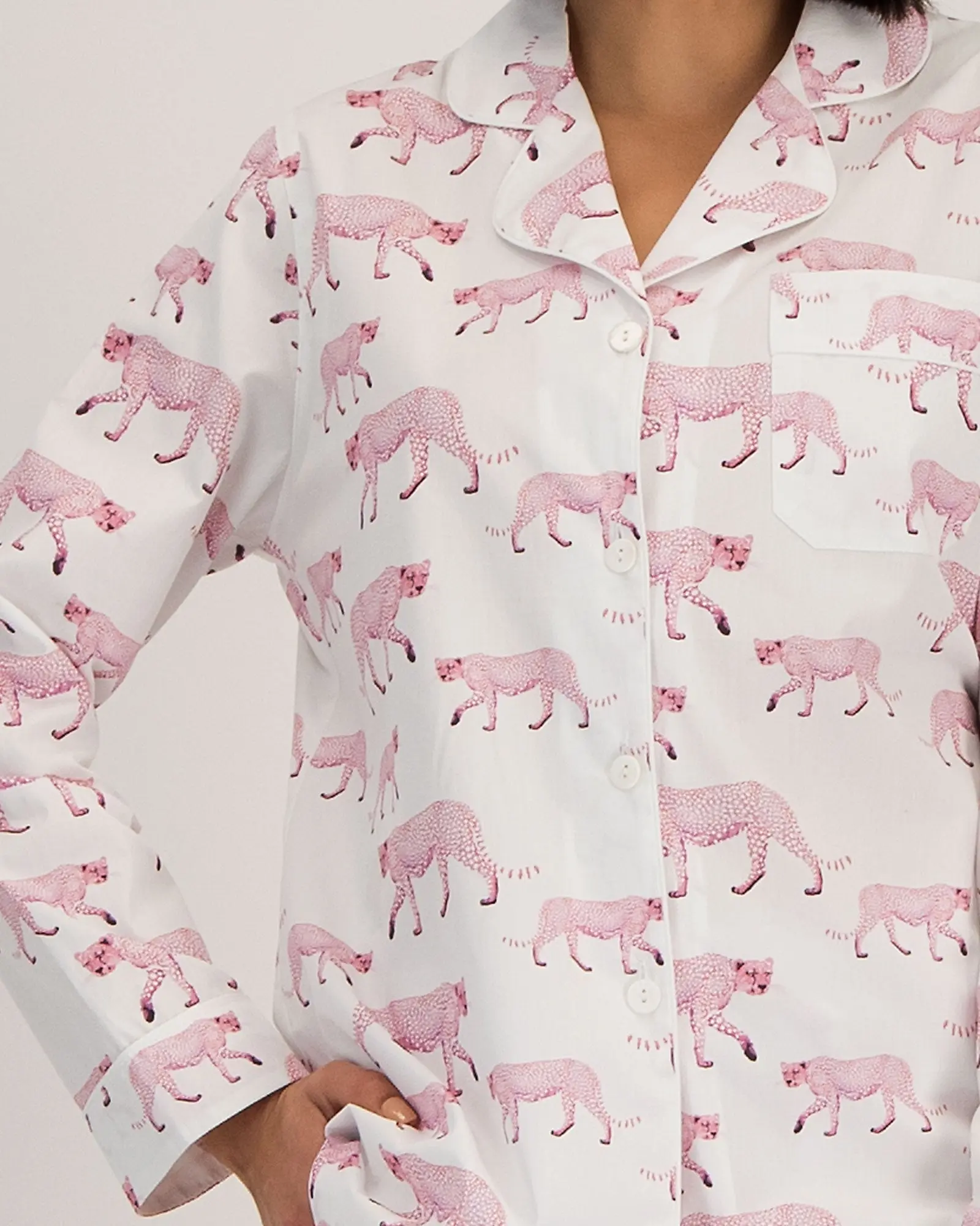Pink Cheetahs Women's Pyjama Trouser Set - Image 4