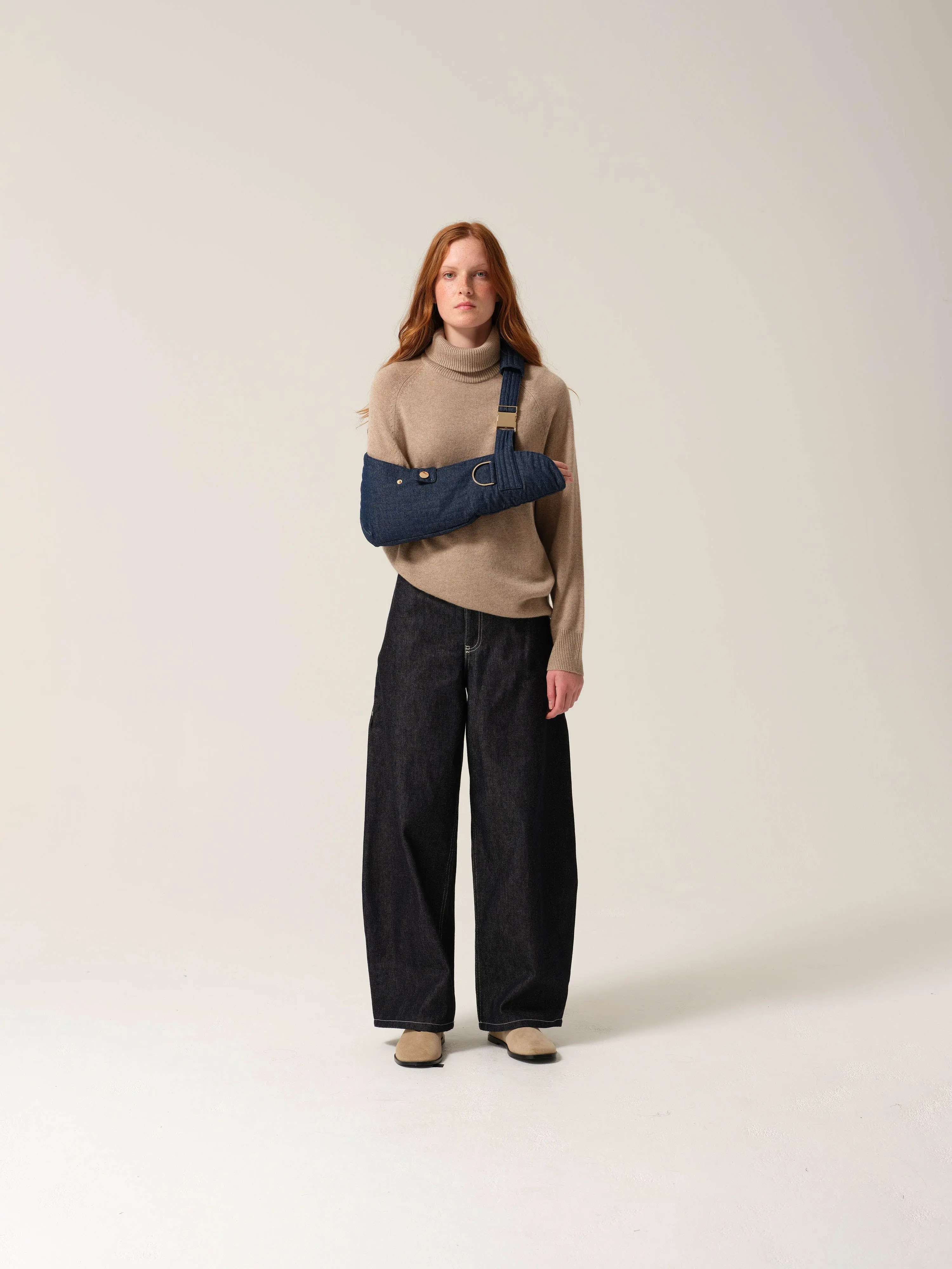 Womens Sculpture Sling® Denim/Gold - Image 3