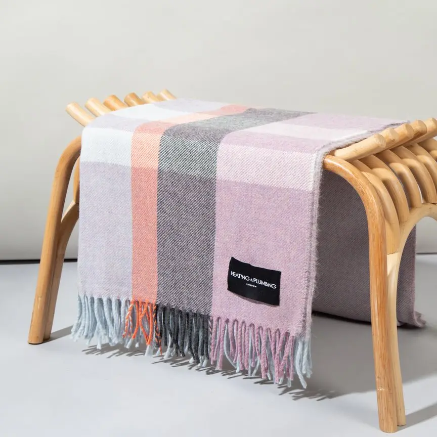 Contemporary Soft Pink Wonderland - Alpaca & Merino Lambswool Blanket