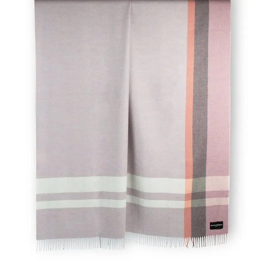 Contemporary Soft Pink Wonderland - Alpaca & Merino Lambswool Blanket - Image 3