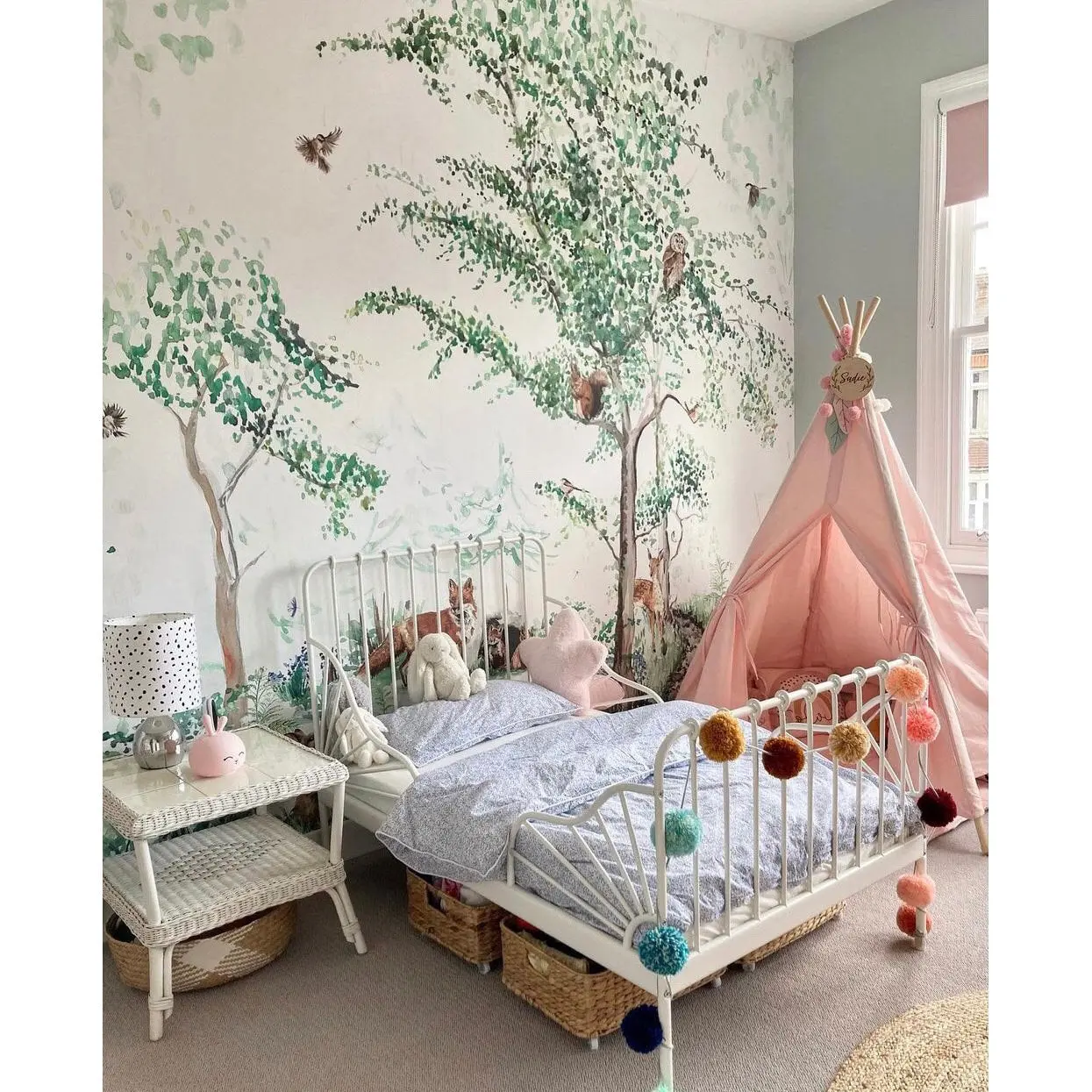 Woodland Animals Children's Mural Wallpaper - Image 2