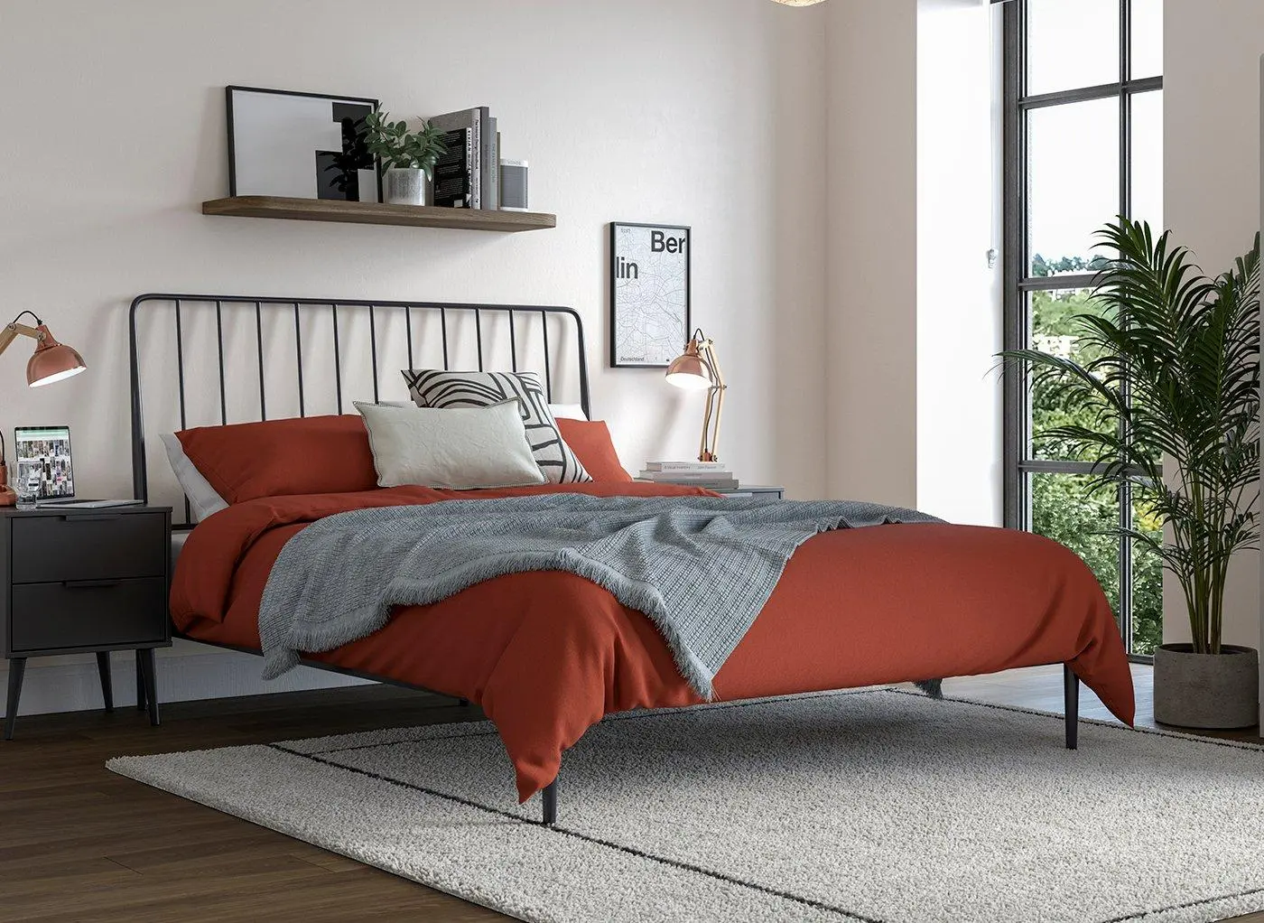 Worthington Metal Bed Frame - Black