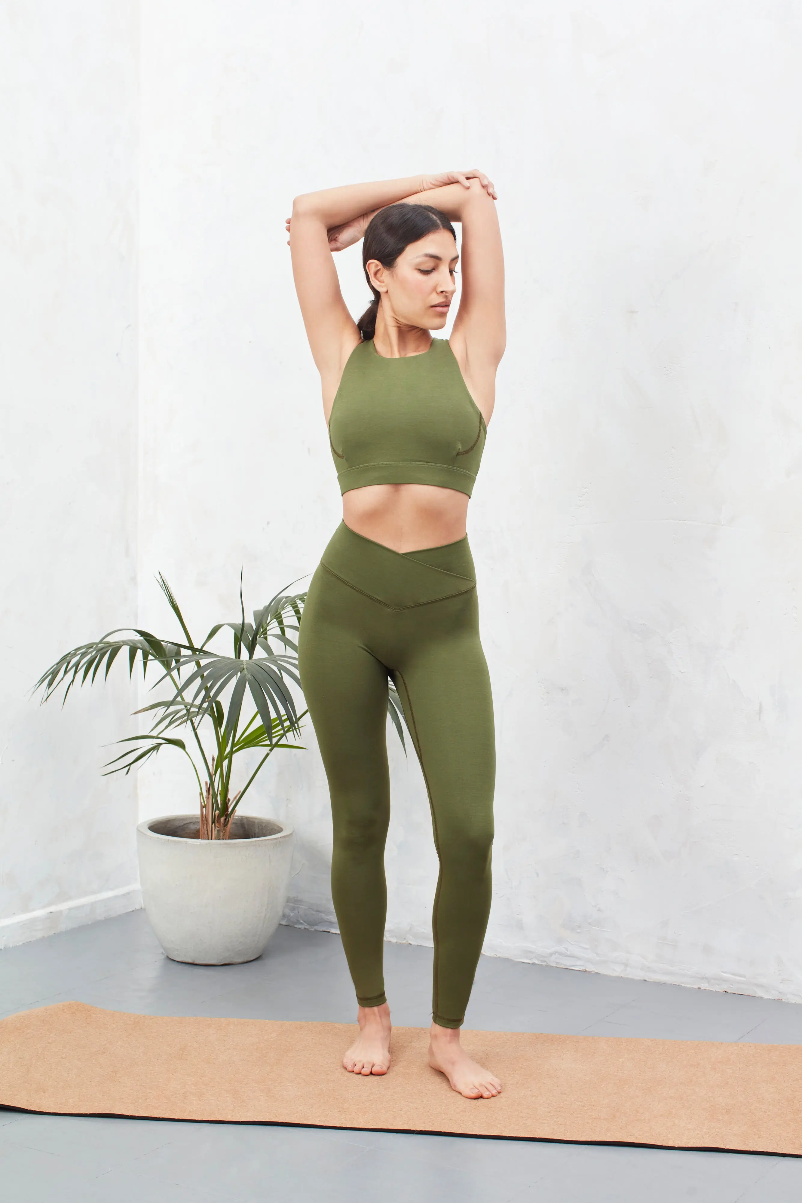 Earth Khaki Wrap Leggings - Image 5