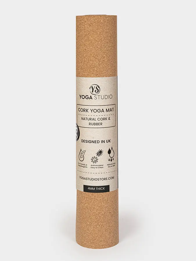 Yoga Studio Alignment Cork Yoga Mat 4mm - Image 5