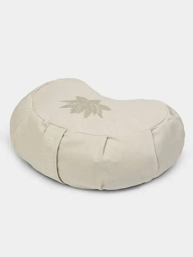 Yoga Studio GOTS Organic Cotton Crescent Lotus Zafu Buckwheat Cushion - Image 16