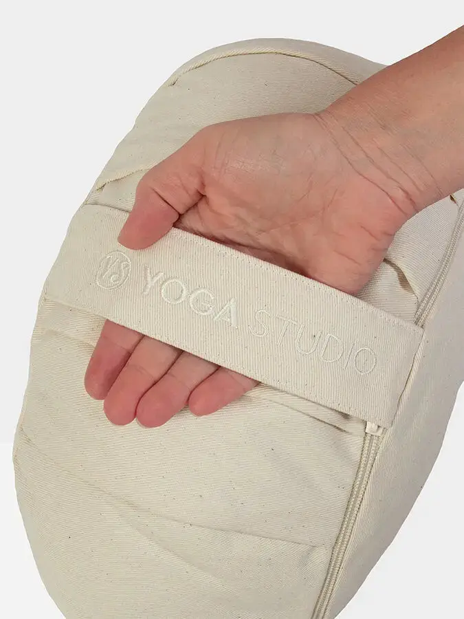 Yoga Studio GOTS Organic Cotton Crescent Lotus Zafu Buckwheat Cushion - Image 18