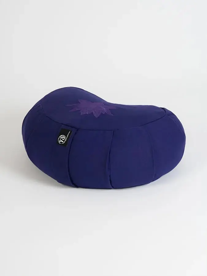 Yoga Studio GOTS Organic Cotton Crescent Lotus Zafu Buckwheat Cushion - Image 34