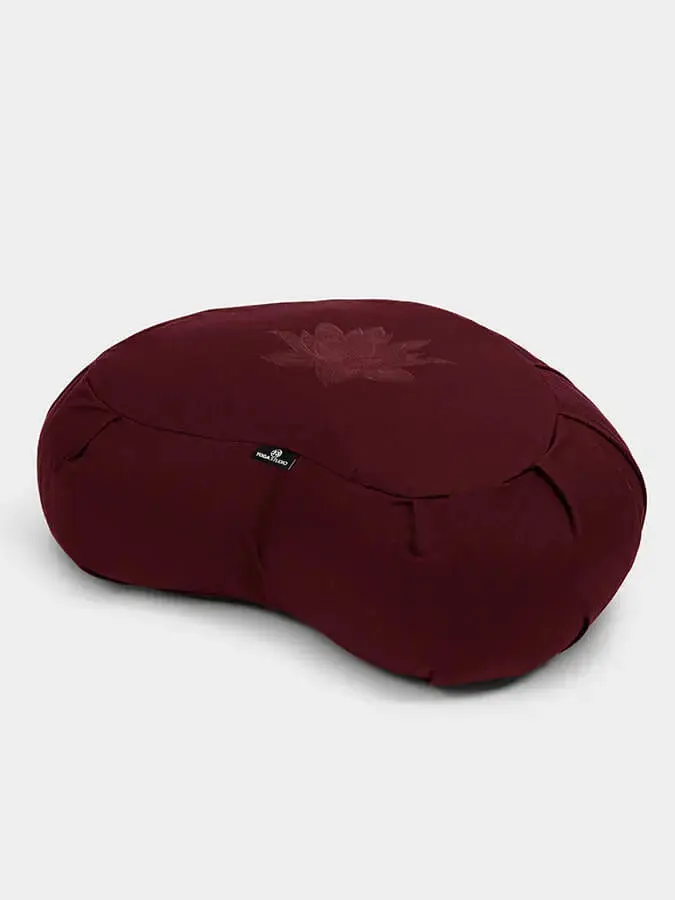 Yoga Studio GOTS Organic Cotton Crescent Lotus Zafu Buckwheat Cushion - Image 36