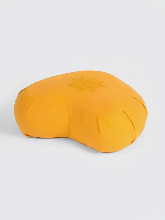 Yoga Studio GOTS Organic Cotton Crescent Lotus Zafu Buckwheat Cushion - Image 46