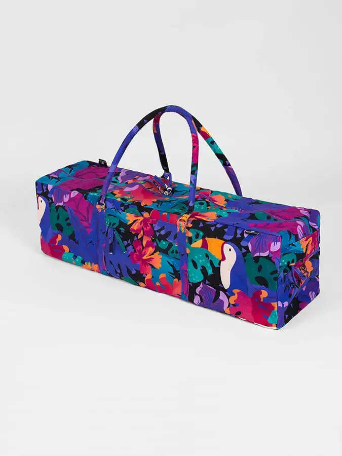 Yoga Studio GOTS Organic Cotton Designed Yoga Equipment Kit Bag - Floral Collection - Image 14