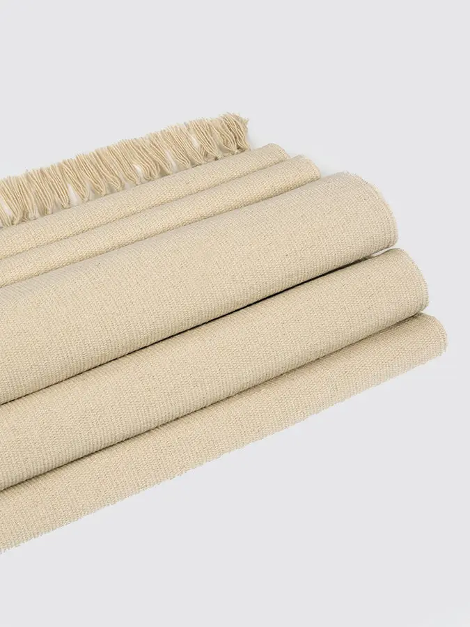 Yoga Studio Organic Cotton Yoga Mat (Rug) - Ecru - Image 2