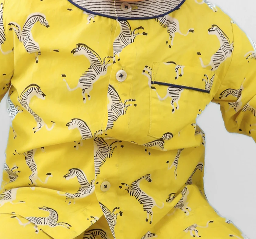 zebra strides - organic cotton baby pyjama set - Image 4