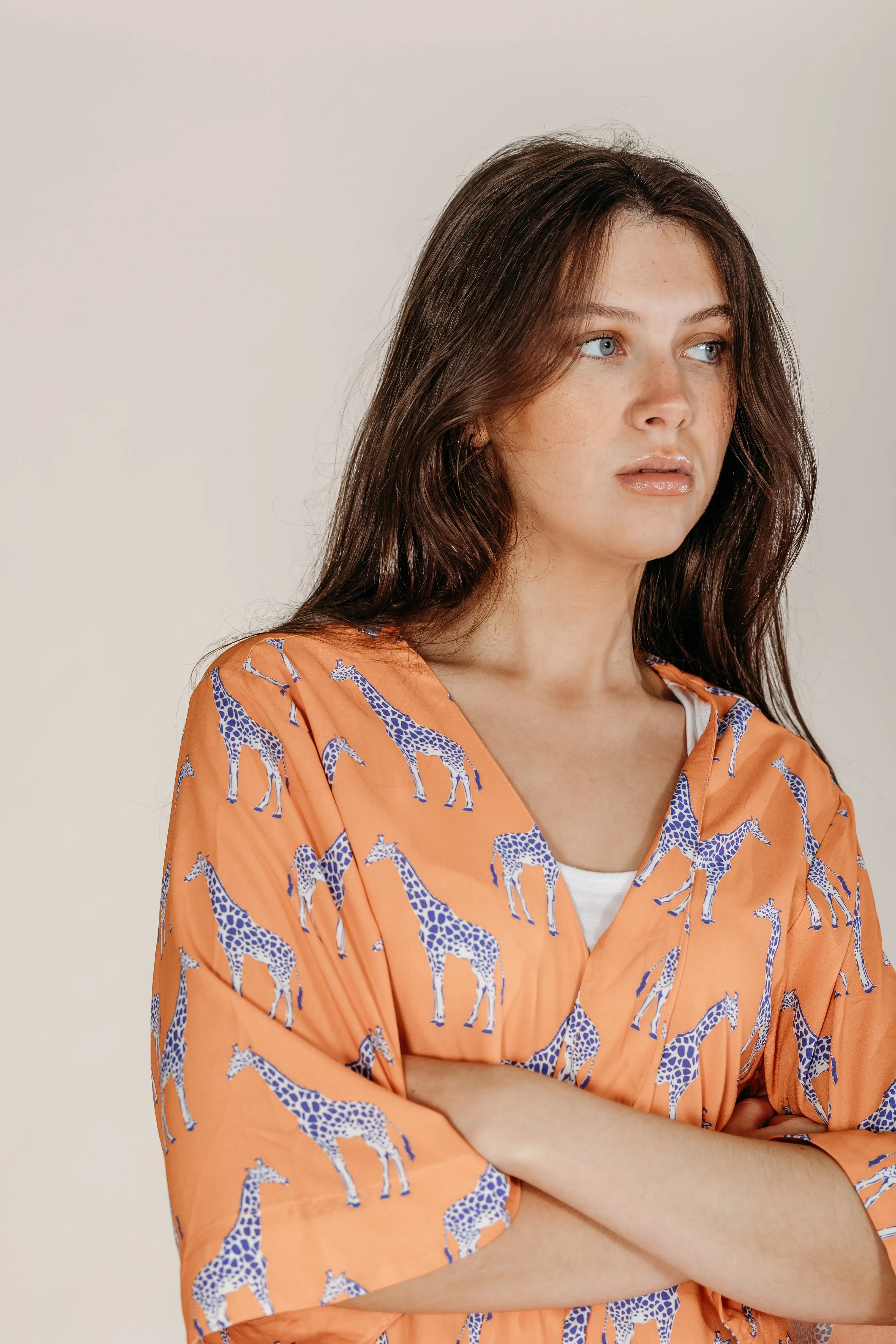 Zoya Orange Giraffe Robe - Image 5